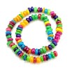 H11D0048 1 fil de 96 perles nacre teintées différentes tailles coloris multicolores
