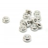 perles intercalaires, Rondelles 4 par 1,5mm, Laiton couleur Argent Platine