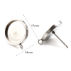 PS11751047 – Lot de 2 ou 4 Boucles d’oreille clou puce avec attache 12mm – Acier Inoxydable Argent Platine