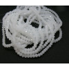 Perles à Facettes Rondelles Verre 4.5x3.5mm Blanc Laiteux D05