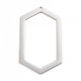 PS11765858 – Lot de 1 Pendentif Forme Géométrique Polygone 52mm – Acier Inoxydable 304 Argenté