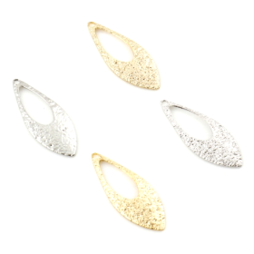 Pendentifs, breloques forme Géométrique  Navette Stardust 19 mm métal coloris Doré