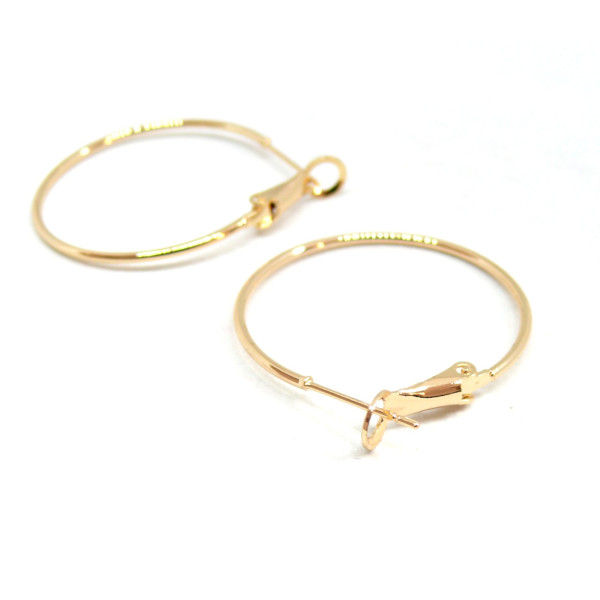 Boucles d’oreille Dormeuses Créoles 35mm – Cuivre Doré à l'or fin 18K
