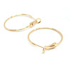 Boucles d’oreille Dormeuses Créoles 35mm – Cuivre Doré à l'or fin 18K