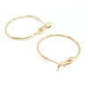 Boucles d’oreille Dormeuses Créoles 35mm – Cuivre Doré à l'or fin 18K