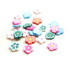 Fleurs  10 mm en Pâte polymère , Fimo pour création de bijoux, scrapbooking ( coloris aléatoire )