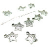 10 pieces ref 2B3310 pendentif lune étoile viel argent