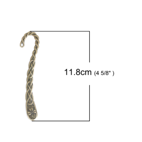 Marque page, Vintage TORSADE, métal couleur Bronze