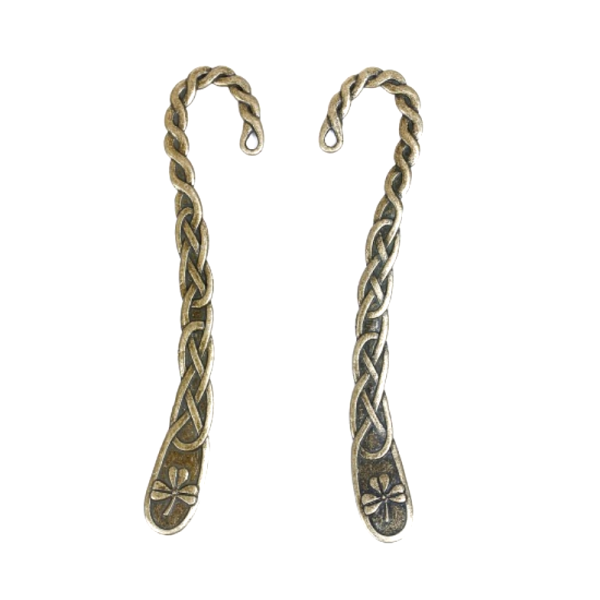 Marque page, Vintage TORSADE, métal couleur Bronze