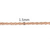 Collier Tour de cou 41 cm - maille 2 par 1.5 mm - Acier Inoxydable 304 - coloris Or Rose
