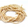 BU1122021411011A Lot de 20 cm de perles de nacre véritable Beige Crème Rondes 3 mm