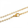 Collier, Sautoir 60 cm maille 3 par 2.5 mm, Acier Inoxydable 304 finition Doré
