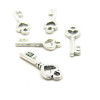 Pendentifs Clefs, clés Cœur  20 mm, métal coloris Argent Antique