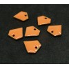 AE100 PAX 2 pendentifs sequins émaillés forme Diamant 10 mm base doré coloris Orange