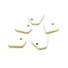 AE100 PAX 2 pendentifs sequins émaillés forme Diamant 10 mm base doré coloris Blanc