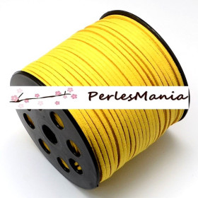 cordon en suédine Jaune Canari