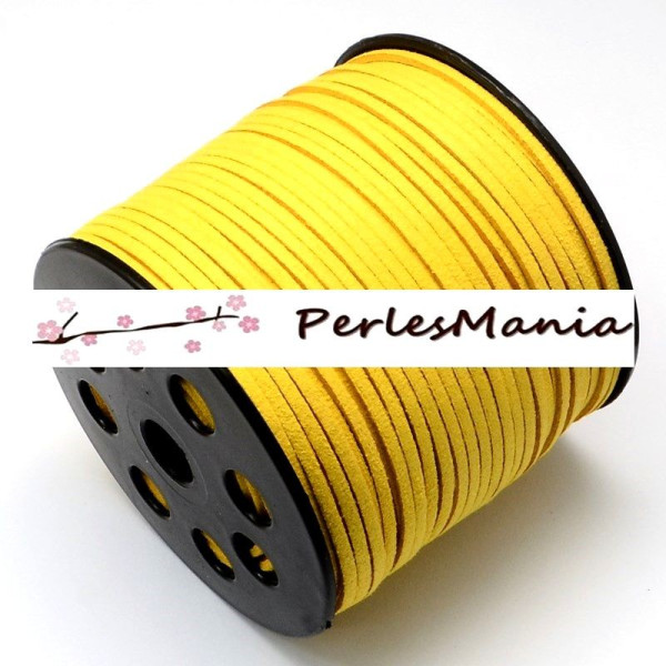 cordon en suédine Jaune Canari