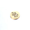 Pendentifs, breloques - Médaille avec Œil de la protection - 12 mm - Doré en Acier Inoxydable 304 - pour bijoux raffinés