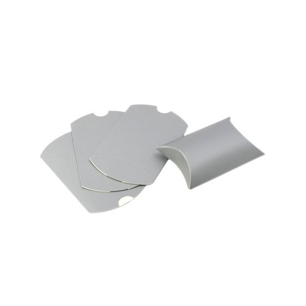 Emballages carton, Emballage Cadeau, berlingots  9x7cm, couleur Argent Mat