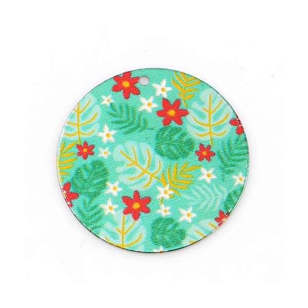 PS110118220 PAX 5 Estampes pendentif motif Chats 25mm métal couleur Doré