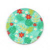 PS110118220 PAX 5 Estampes pendentif motif Chats 25mm métal couleur Doré