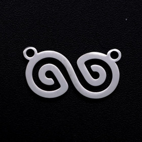 Breloques -Connecteurs Infini 16 mm - Argenté en Acier Inoxydable 201 - Placage Ionique