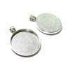 Supports de pendentif rond 30mm, Qualité Extra métal coloris Argent Antique