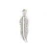 Pendentifs Plume 27mm – Métal Argent Antique