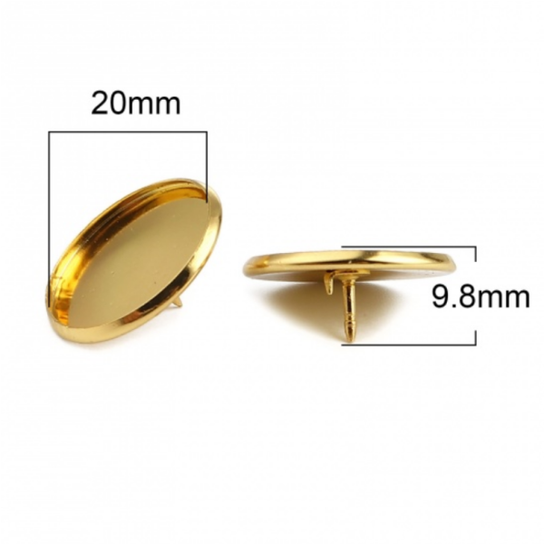 Supports de broche PINS en 20 mm, Cuivre finition Doré