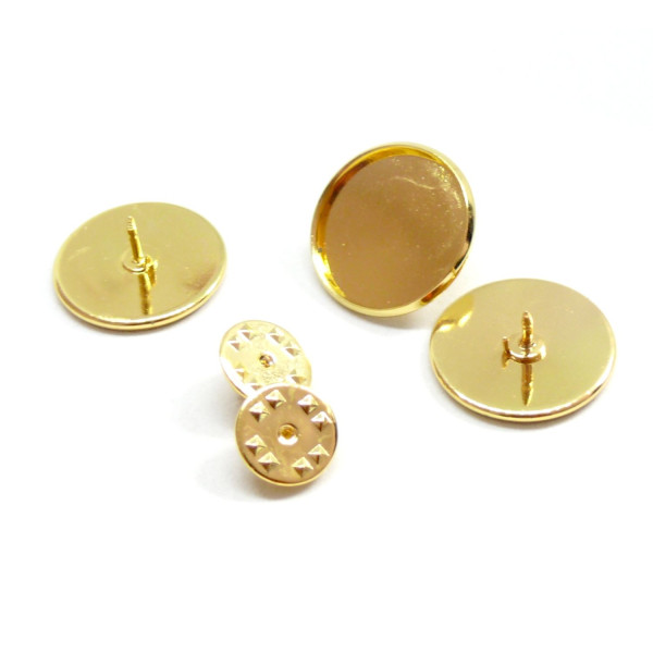 Supports de broche PINS en 20 mm, Cuivre finition Doré