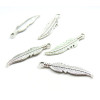 Pendentifs Plume 27mm – Métal Argent Antique