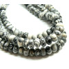 Perles Rondelles 8 par 5mm, Jaspe Toile Araignée