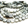 Perles plates Carré 12 mm, Jaspe Toile Araignée