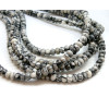 Perles Rondelles 6 par 4mm, Jaspe Toile Araignée