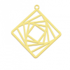 Pendentif Forme Géométrique 30 mm, Acier Inoxydable finition Doré