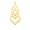 Pendentif forme Géométrique 36 mm, Acier Inoxydable finition Doré