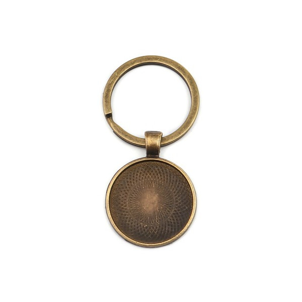 Supports de Porte Cles, Porte clé 25mm metal couleur Bronze