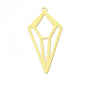 Pendentif forme Géométrique 39 mm, Acier Inoxydable finition Doré