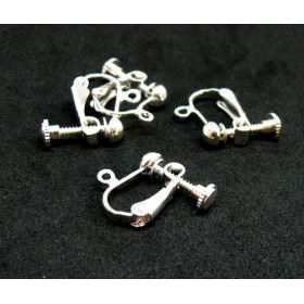 Boucles d'oreille Clip à vis avec attache – Cuivre Argent Vif