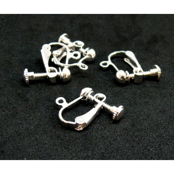 Boucles d'oreille Clip à vis avec attache – Cuivre Argent Vif