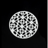 Estampes pendentif filigrane Mandala 20 mm métal coloris Blanc
