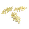 Pendentif Feuille 31mm, Acier Inoxydable finition Doré Plaquage sous vide