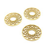Pendentif, Connecteur Cercle avec écaille 17 mm, Acier Inoxydable finition Doré