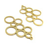 Pendentif, Connecteur multi Cercles 40 mm, Acier Inoxydable finition Doré