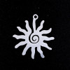 Breloques - Soleil - 21 mm - Argenté en Acier Inoxydable 201 - Placage Ionique