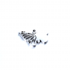Pendentif, breloque - Papillon- 12 mm - Argenté en Acier Inoxydable 304 - pour bijoux raffinés