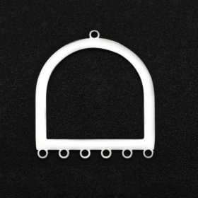 Connecteurs, Chandeliers -Géométrique - 29mm - Argenté en Acier Inoxydable - Placage Ionique