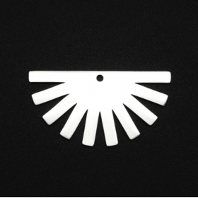 Breloques -Géométrique - 33mm - Argenté en Acier Inoxydable - Placage Ionique