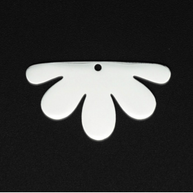 Breloques -Géométrique - 33mm - Argenté en Acier Inoxydable - Placage Ionique