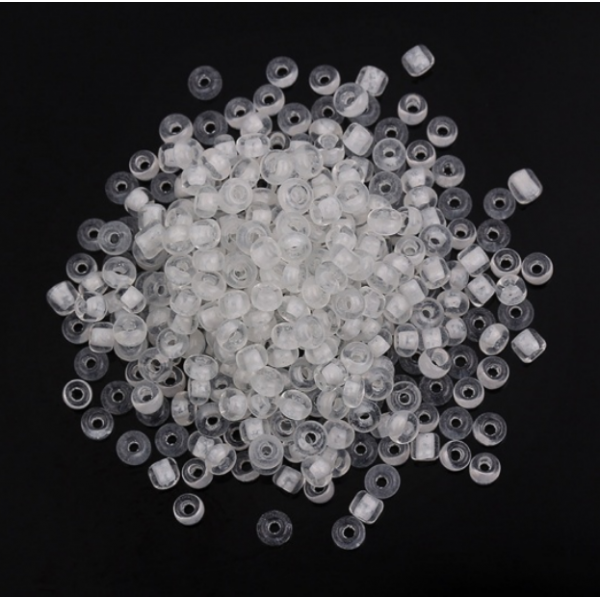 Perles de rocaille en verre Blanc 3x2mm 25gr qui s'illumine dans le noir